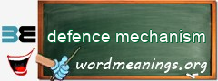WordMeaning blackboard for defence mechanism